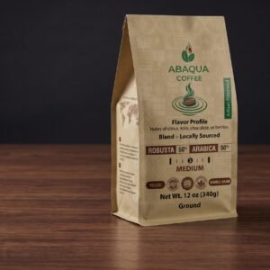Roasted Coffee Whole Beans, Robusta 50% and Arabica 50%. Blended