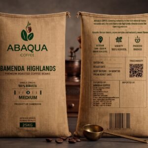 Roasted Coffee Whole Beans, Robusta 100%. Single Origin 25Kg