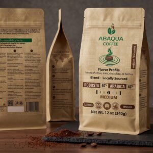 Roasted Coffee Ground, Robusta 60% and Arabica 40%. Blended