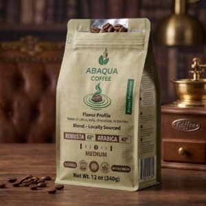Roasted Coffee Whole Beans, Robusta 60% and Arabica 40%. Blended