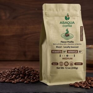 Roasted Coffee Ground, Robusta 50% and Arabica 50%. Blended